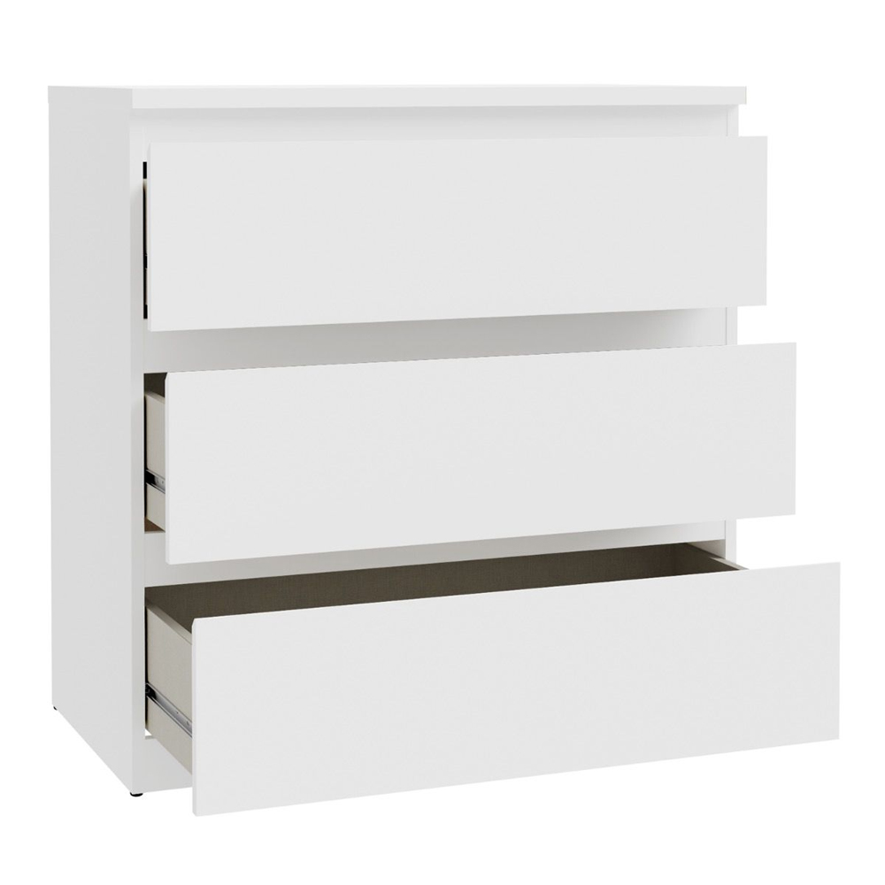 Eronis Wooden Chest Of 3 Drawers in White