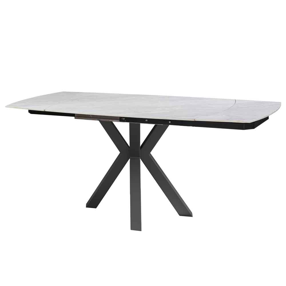 Eronix Ceramic Extending Dining Table in Grey Gloss