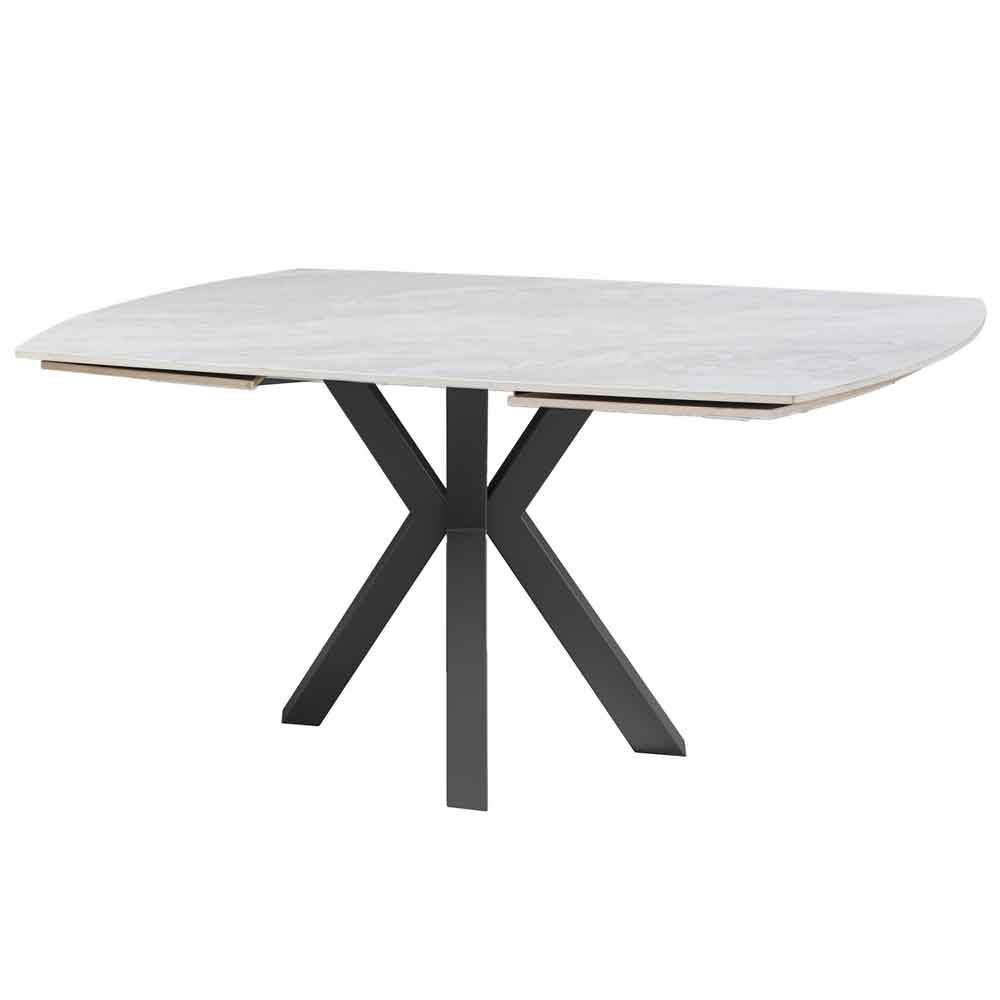 Eronix Ceramic Extending Dining Table in Grey Gloss
