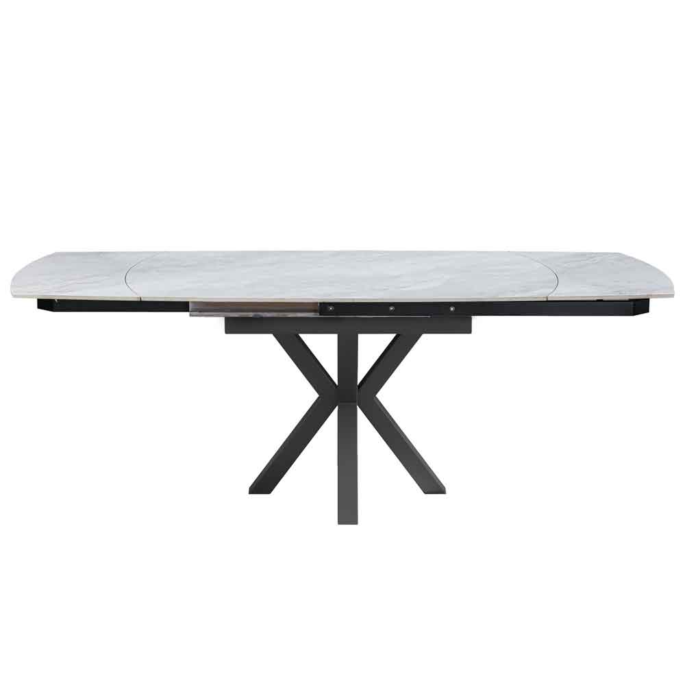 Eronix Ceramic Extending Dining Table in Grey Gloss