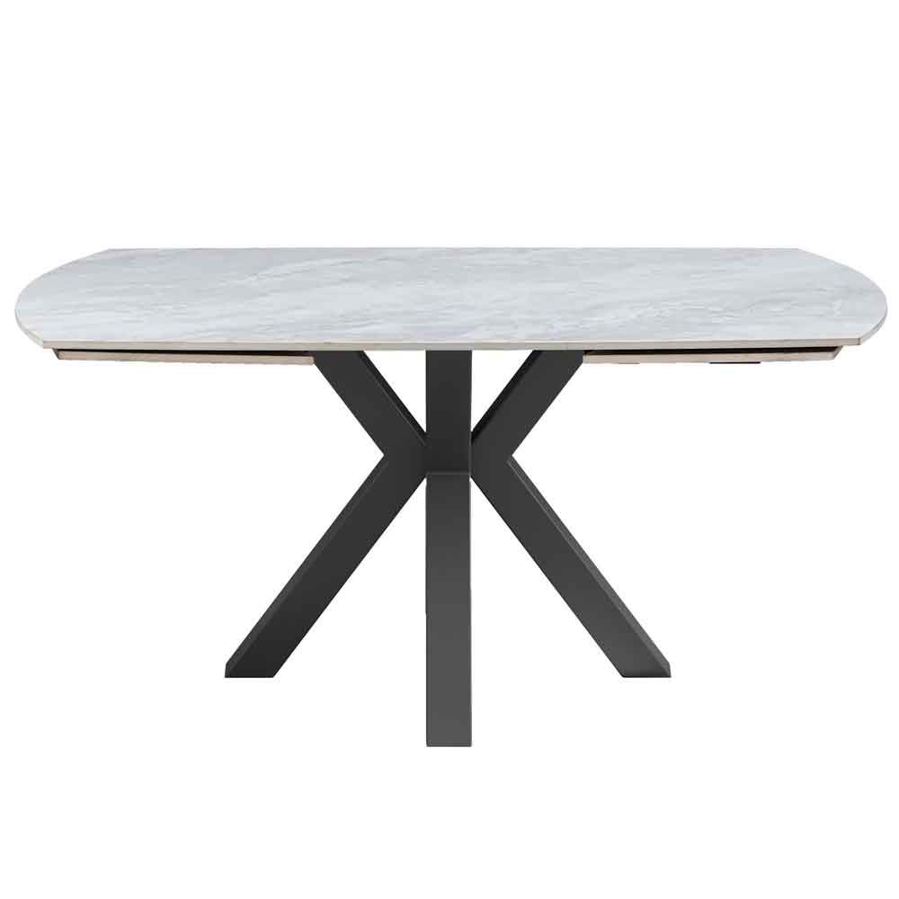 Eronix Ceramic Extending Dining Table in Grey Gloss