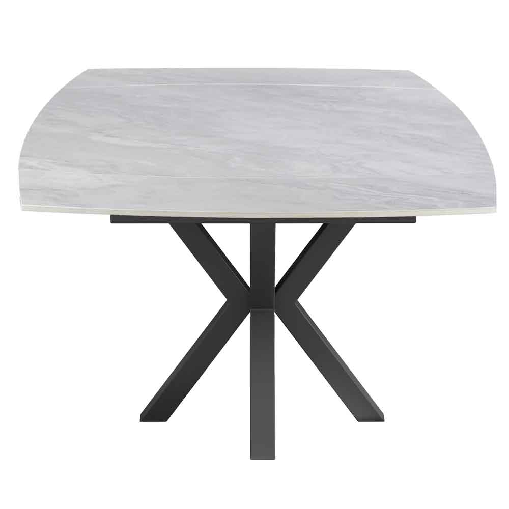 Eronix Ceramic Extending Dining Table in Grey Gloss