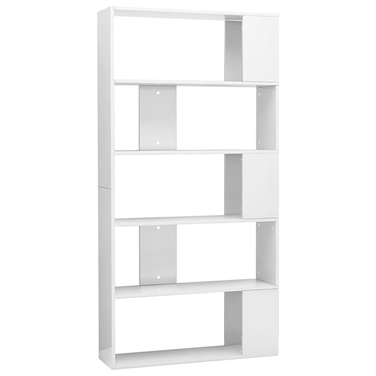Errigal High Gloss Bookcase And Room Divider In White