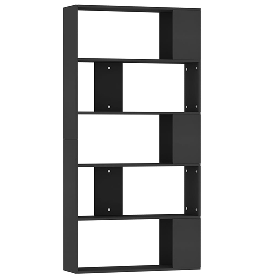 Errigal Wooden Bookcase And Room Divider In Black