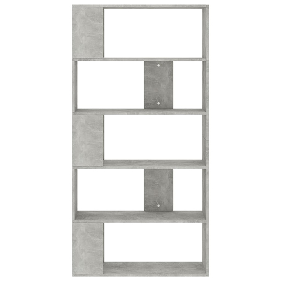 Errigal Wooden Bookcase And Room Divider In Concrete Effect