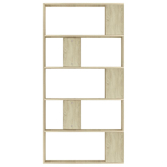 Errigal Wooden Bookcase And Room Divider In Sonoma Oak