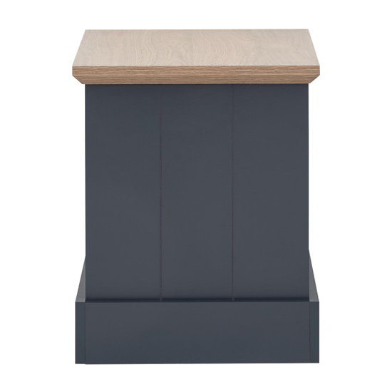 Kirkby Wooden Lamp Table In Slate Blue With Shelf_6