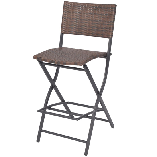 Esher Outdoor Rattan 7 Piece Folding Dining Set In Brown