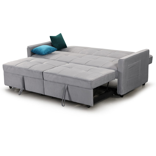 Eskridge Plush Fabric Sofa Bed In Grey_4
