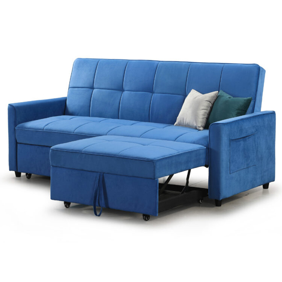 Eskridge Plush Fabric Sofa Bed In Marine_2
