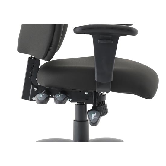 Esme Fabric Posture Office Chair In Black With Arms
