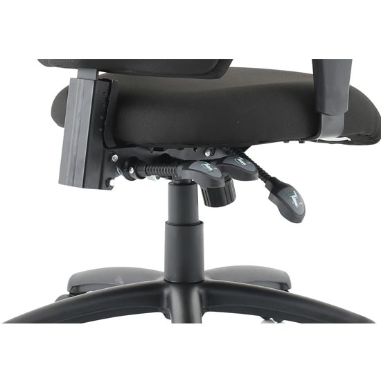Esme Fabric Posture Office Chair In Black With Arms