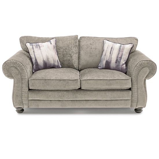 Holbrook Chesterfield 2 Seater Sofa In Grey Linen Furniture in Fashion