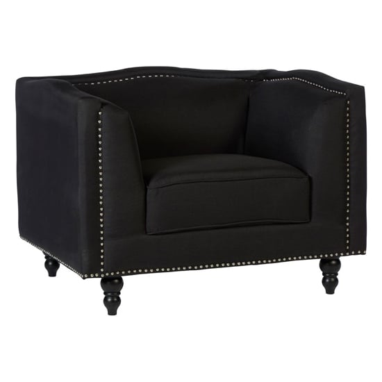 Read more about Essence upholstered fabric armchair in black