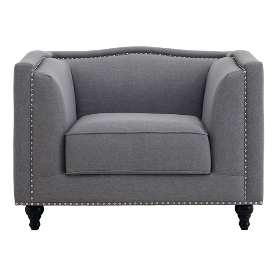 Essence Upholstered Fabric Armchair In Grey_2