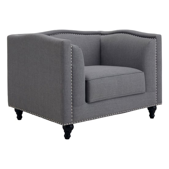 Photo of Essence upholstered fabric armchair in grey