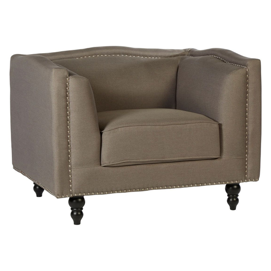 Essence Upholstered Fabric Armchair In Mink thumbnail