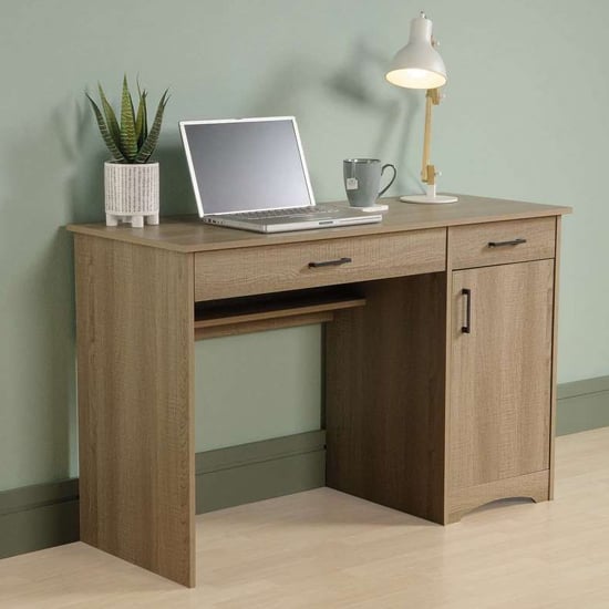 Product photograph of Essentials Wooden Computer Desk In Summer Oak from Furniture in Fashion