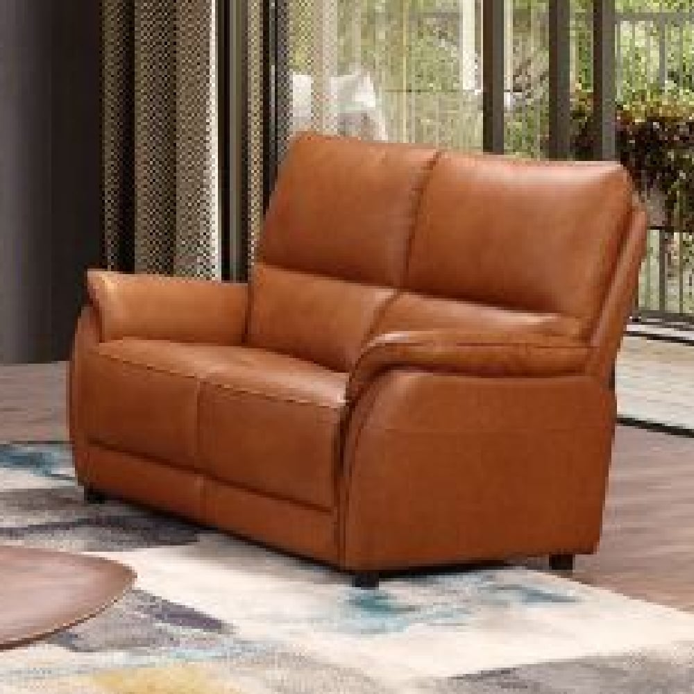 Essex Faux Leather Electric Recliner 2 Seater Sofa In Tan