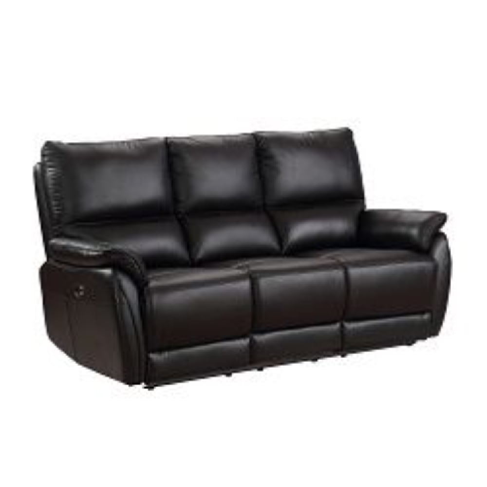 Read more about Essex faux leather recliner 3 seater sofa in black