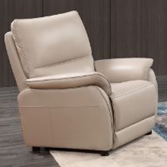 Photo of Essex leather electric recliner chair in chalk