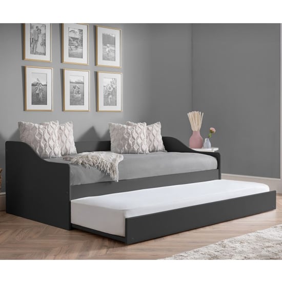 Esslingen Wooden Daybed With Guest Bed In Anthracite_2