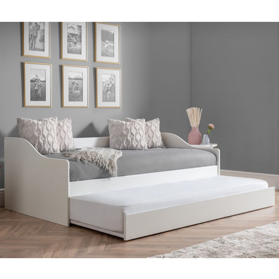 Esslingen Wooden Daybed With Guest Bed In Surf White