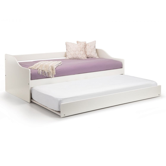 Esslingen Wooden Daybed With Guest Bed In Surf White_5