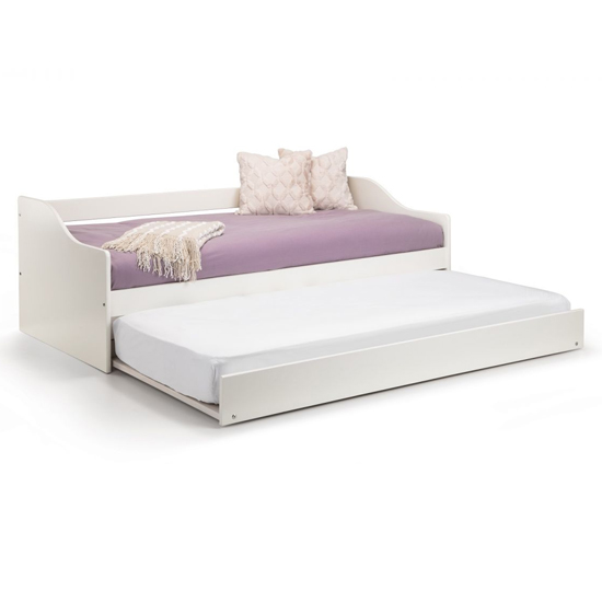 Esslingen Wooden Daybed With Guest Bed In Surf White
