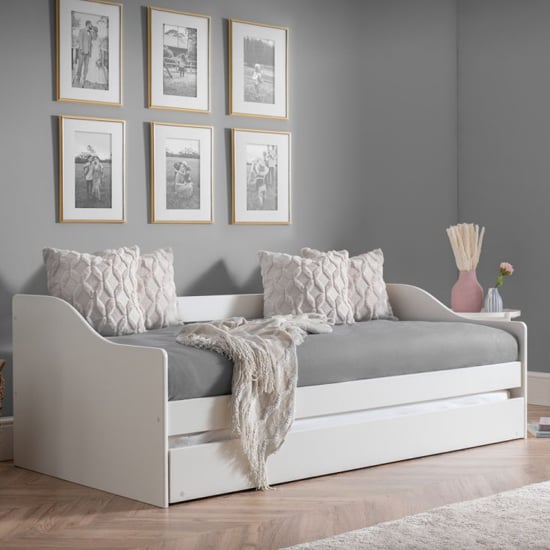 Esslingen Wooden Daybed With Guest Bed In Surf White