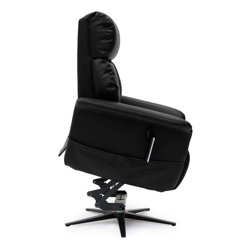 Estelle Leather Air Lift & Tilt Electric Recliner in Black