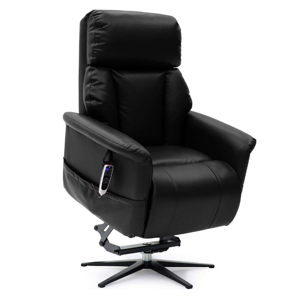 Estelle Leather Air Lift & Tilt Electric Recliner in Black