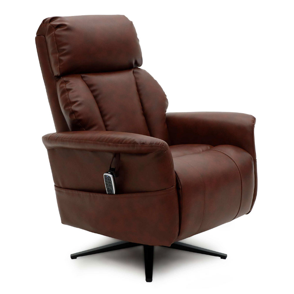Estelle Leather Air Lift & Tilt Electric Recliner in Tan