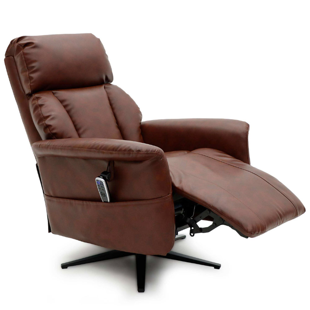 Estelle Leather Air Lift & Tilt Electric Recliner in Tan