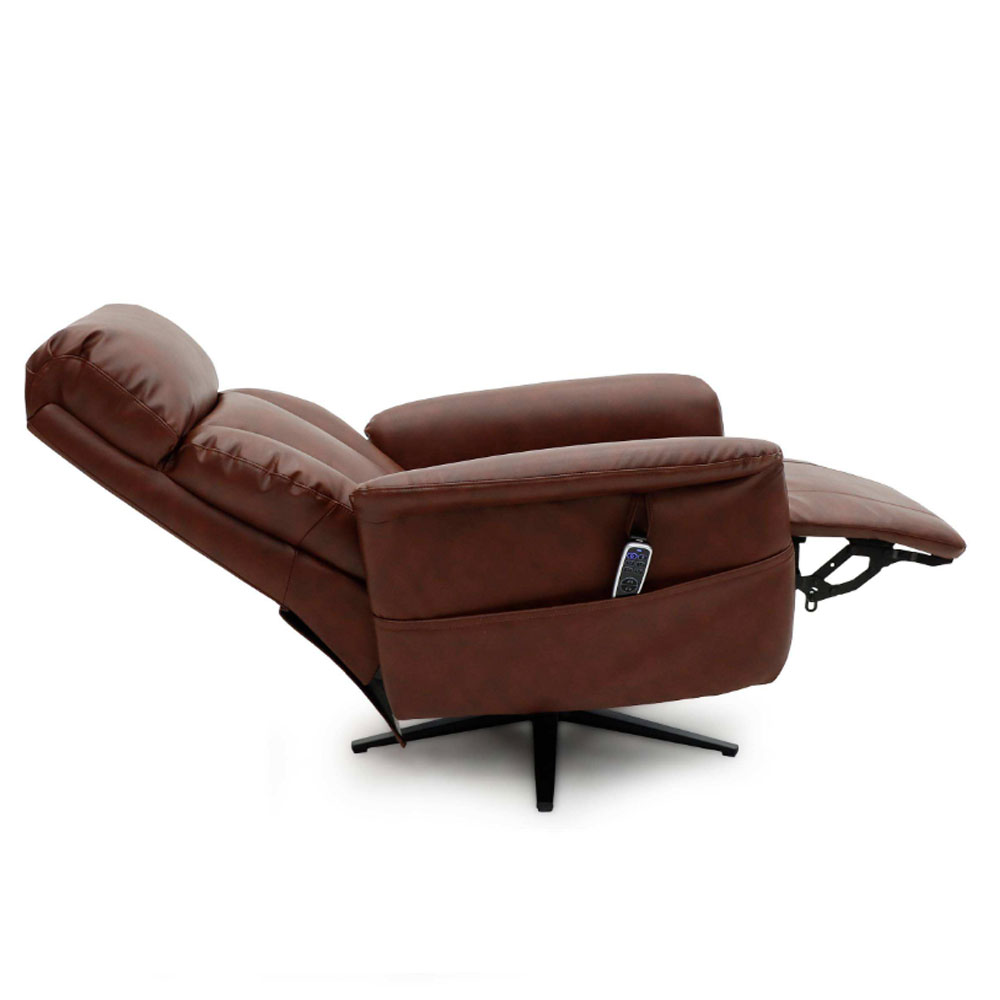 Estelle Leather Air Lift & Tilt Electric Recliner in Tan