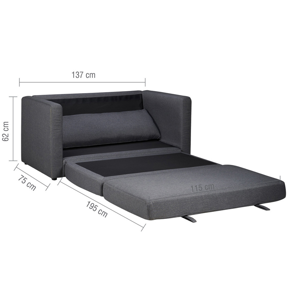 Estero Fabric Sofabed In Grey