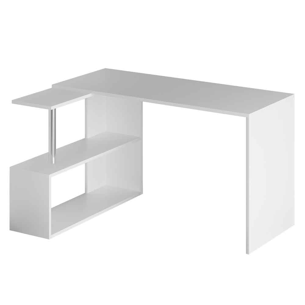 Estoril Wooden Corner Laptop Desk in White