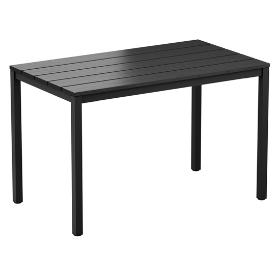 Read more about Etax rectangular 119cm wooden dining table in black