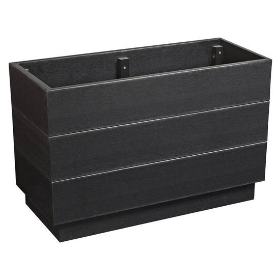 Product photograph of Etax Rectangular Wooden 75cm Planter In Black from Furniture in Fashion