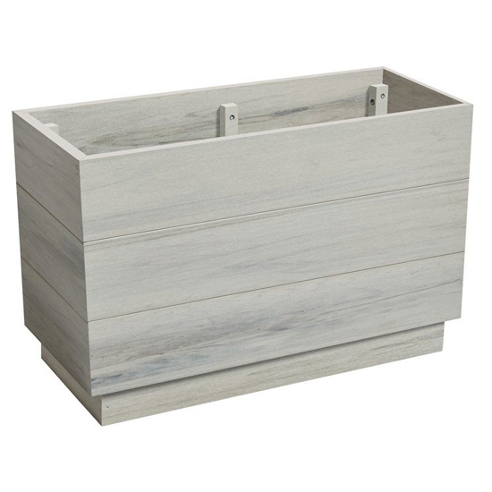 Product photograph of Etax Rectangular Wooden 75cm Planter In Whitewash from Furniture in Fashion