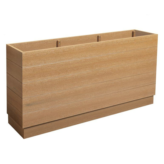 Read more about Etax tall rectangular wooden 150cm planter in aged golden oak