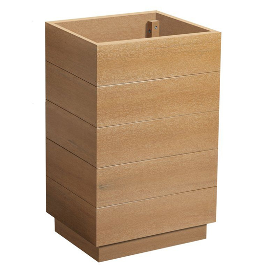 Read more about Etax tall rectangular wooden 45cm planter in aged golden oak