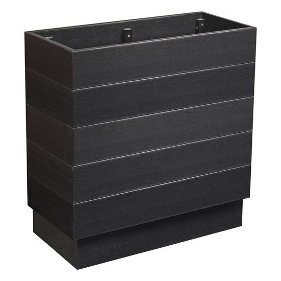 Read more about Etax tall rectangular wooden 75cm planter in black