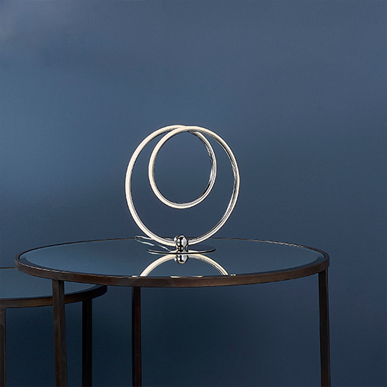 Eterne Table Lamp In Chrome With Matt White Diffuser_5