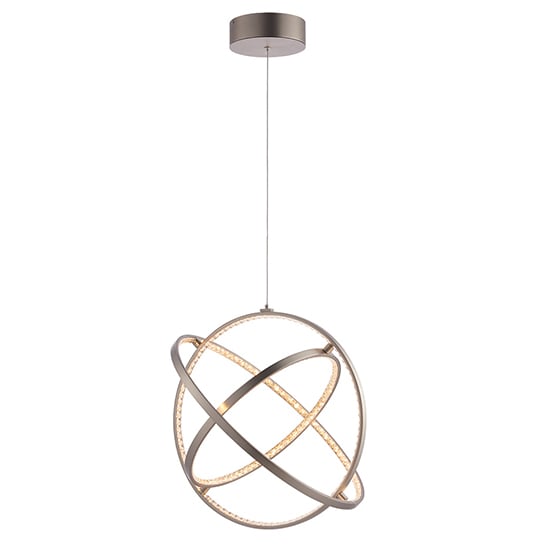 Product photograph of Eternity Led 3 Lights Triple Loop Pendant Light In Matt Nickel from Furniture in Fashion
