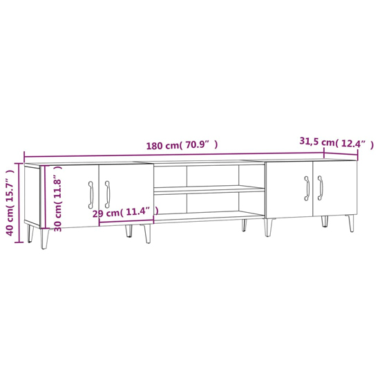 Ethan High Gloss TV Stand With 4 Doors In White