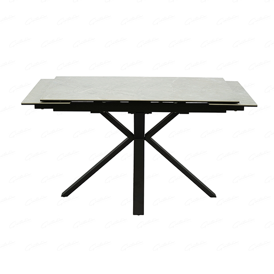 Etolin Extending Ceramic Marble Dining Table In Grey_3