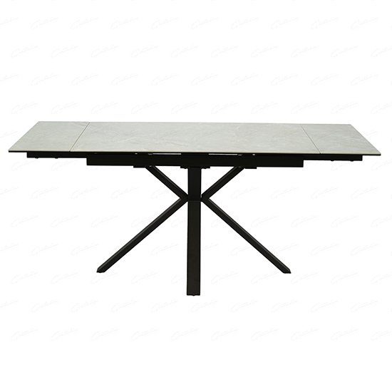 Etolin Extending Ceramic Marble Dining Table In Grey_4