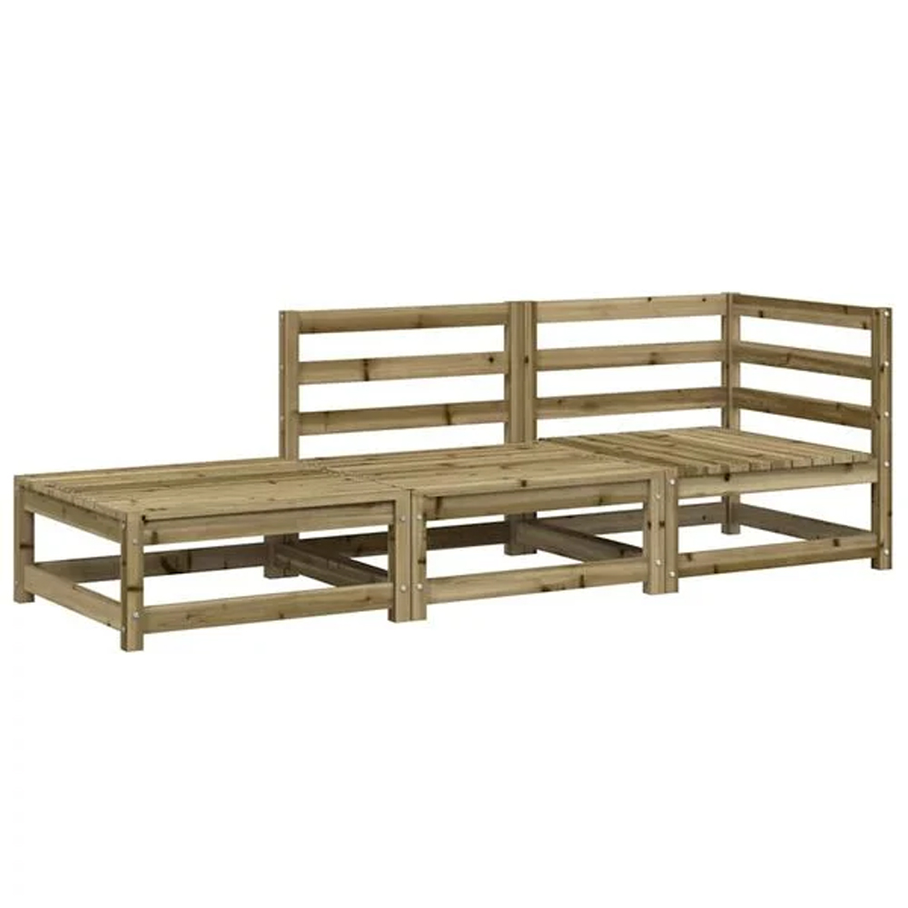 Etreno Outdoor Solid Wood Corner Seating Set in Green