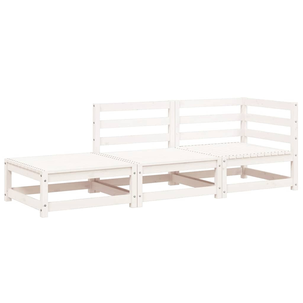 Etreno Outdoor Solid Wood Corner Seating Set in White